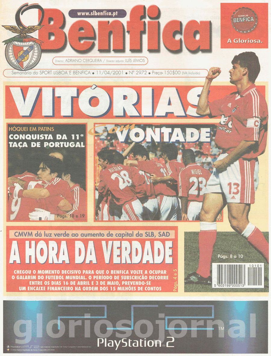 jornal o benfica 2972 2001-04-11